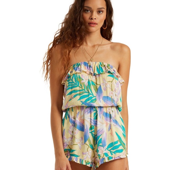 🔆BILLABONG🔆 POCKET FLOWER ROMPER COVER UP - Picture 3 of 12